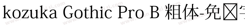 kozuka Gothic Pro B 粗体字体转换